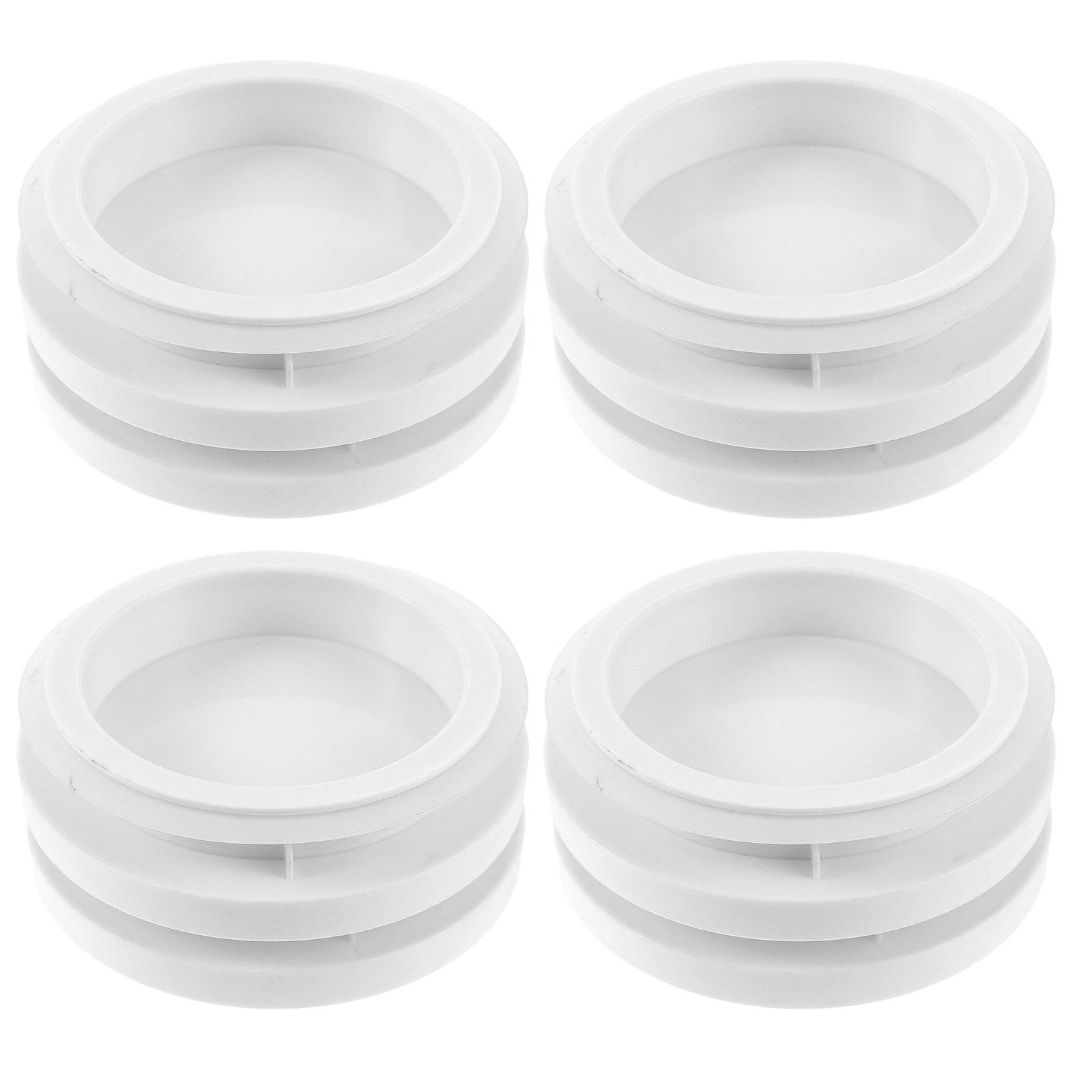 

4Pcs Jar Lids Plastic Reusable Airtight Storage Jar Cover Kitchen Bottle Lids Anti-Leak Sealed Household Glass Jars Protectors 10X10X2.6CM
