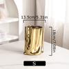 1PC Gold Plated Vase Creative Flower Vase Luxury Aesthetic Room Decoration Ornament for Living Room 3 Sizes