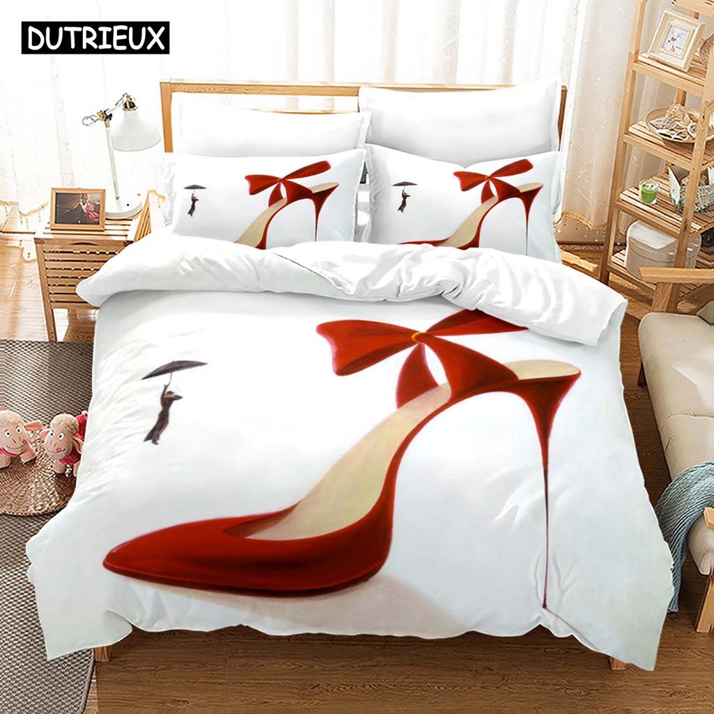 Nordic Cosmetic Fashion Girl Perfume Bedding Set Luxury Duvet Cover 200x200 Pink Bed Linen Bedclothes NO Sheet