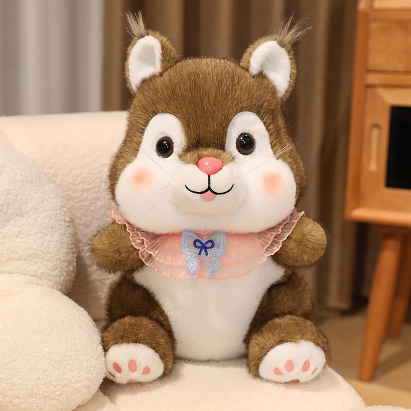 Cartoon Squirrel Plush Toy With Soft Pp Cotton Filling For Childrens Sleep Pillow Gift