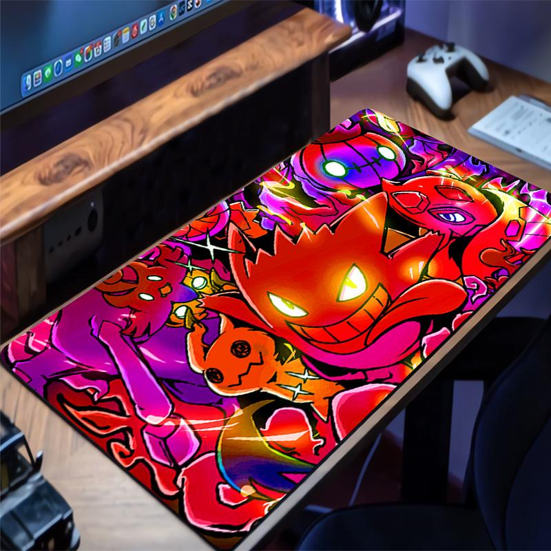 Mouse Pad Pokemon Pikachu Gengar Professional eSports Game Players Speed Lock Edge Rubber Rug Game Desk Mousepad Keyboard Mat