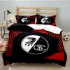 3PCS Eagle Symbol Frei-burg Football Bedding set,Ideal for1pc Duvet Cover And 2pcs Pillowcases Perfect for Christmas gift,Ideal for Bedroom,Dormitory