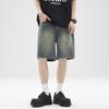 Men's Summer American Retro Five-point Jeans Men's Loose Love Couple All-match Shorts