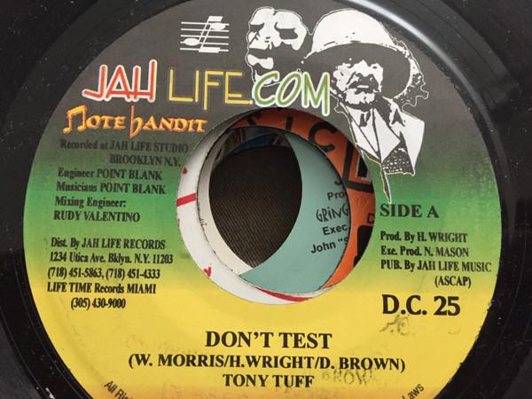 

7inch Record TONY TUFF - Don t Test NONE Jah Life Com Jamaica Reggae, Ska & Dub Used