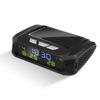 Solar Car Clock with LCD Time Date In-Car Temperature Display Digital Clock for Car Decoration