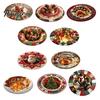 Cozy Christmas Room Decor 3D Illusion Rug, Round Xmas Tree Area 24" 47" Modern Rug Santa Claus Snowman Floor Mat for Living Bedroom Holiday