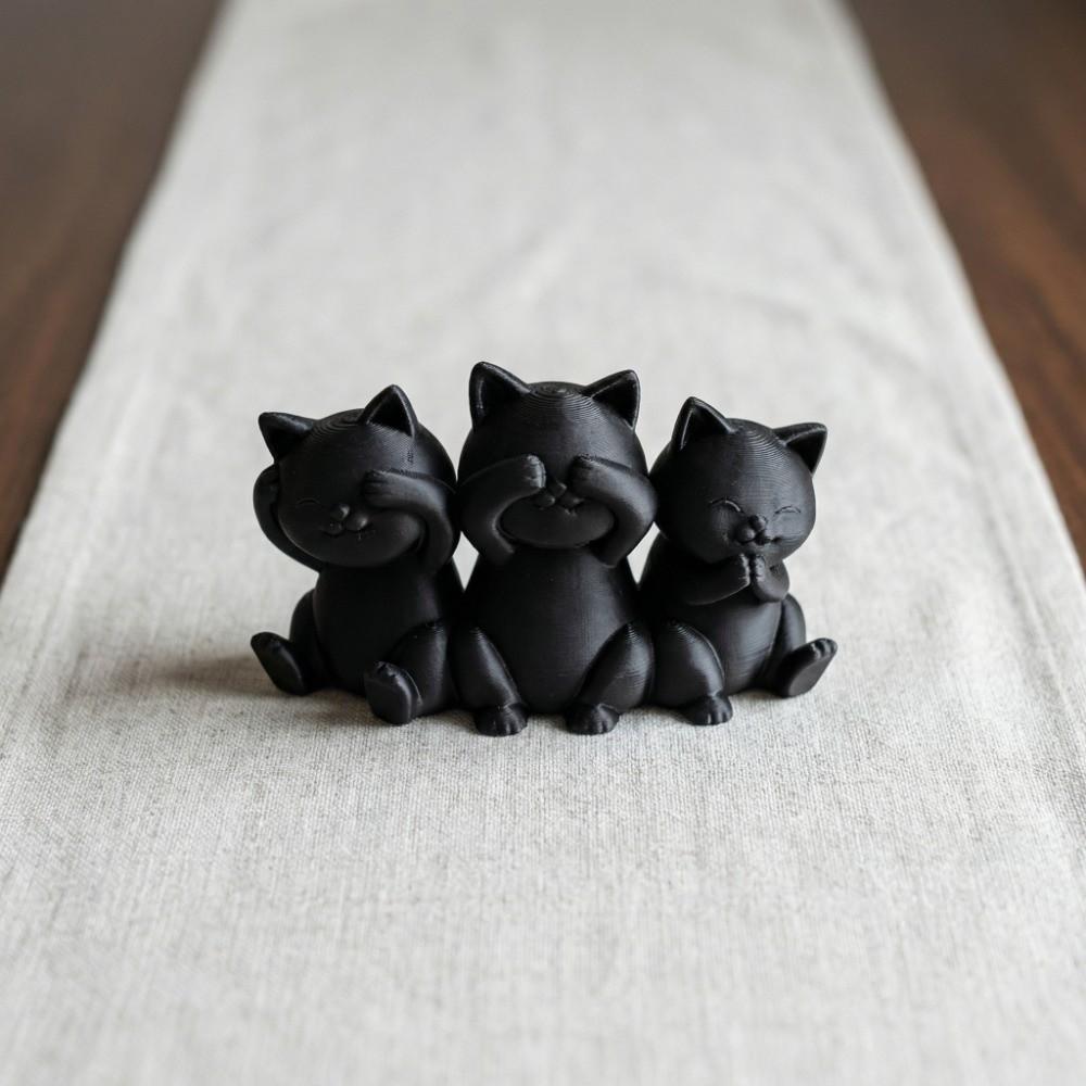 Cartoon Desktop Cat Decorations Creative Cat Ornament Fun Decorative Animals Statues  Bedroom Decor
