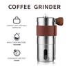 Uppgraderad bärbar kaffebryggare med handvev och manuell kaffekvarn i 304 rostfritt stål
