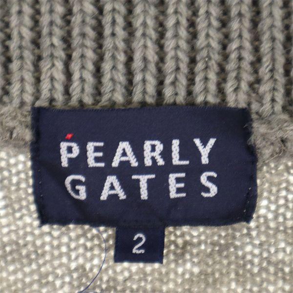 PEARLY GATES golf Knit jacket 2 Gray made in Japan Women Used