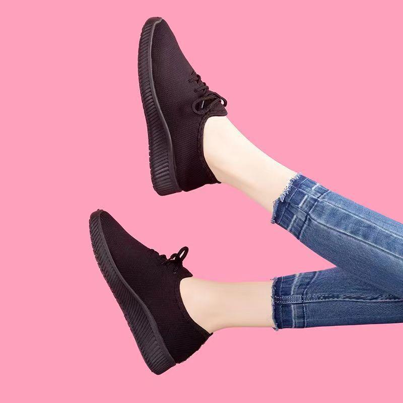 Women's Breathable Soft Sole Korean Style Running Shoes for Spring and Autumn