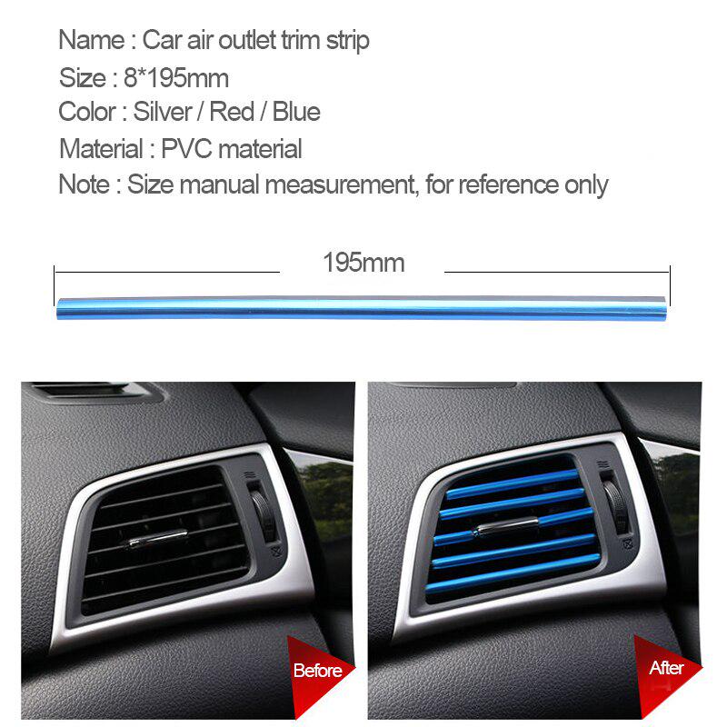 Strisce Rivestimento Interni Auto In Pelle PU 5 Metri - Decorazione Fai Da Te Per Cruscotto, Porte, Universale (Nero/Blu)