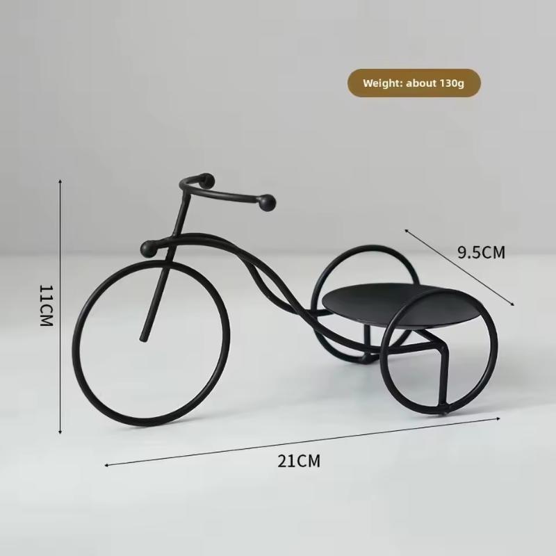 

1pc Romantic Tricycle Candle Holder Home Decorations Golden Candlestick Stand Candlelight Dinner Props Room Table Decoration чёрный