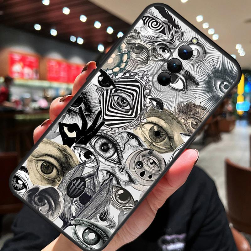 Scary Face Eyes Case For ZTE Nubia Red Magic 8S 9S 10S 8 9 10 Pro Plus 6S 7S 6 7 Pro 5G 6R 11 Pro Plus Cover
