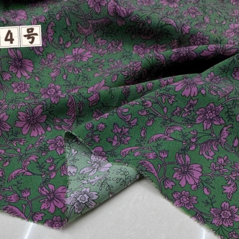 100x150cm Floral Printed Style Fabric Summer Silk Chiffon Fabric for Diy Sewing Soft Comfortable Dress Shirt Pajamas Pants