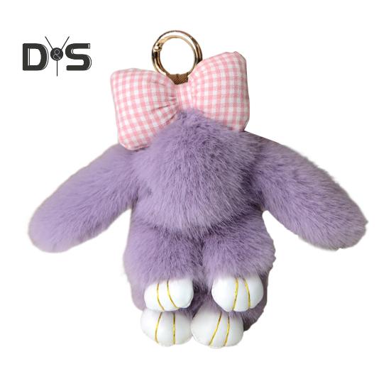 Plüschhase Schlüsselanhänger, pelziger Kunstpelz, Kaninchen-Anhänger, Schlüsselanhänger, weiches Tier-Schlüsselanhänger-Accessoire für Damen, Handtasche, Rucksack, Dekoration