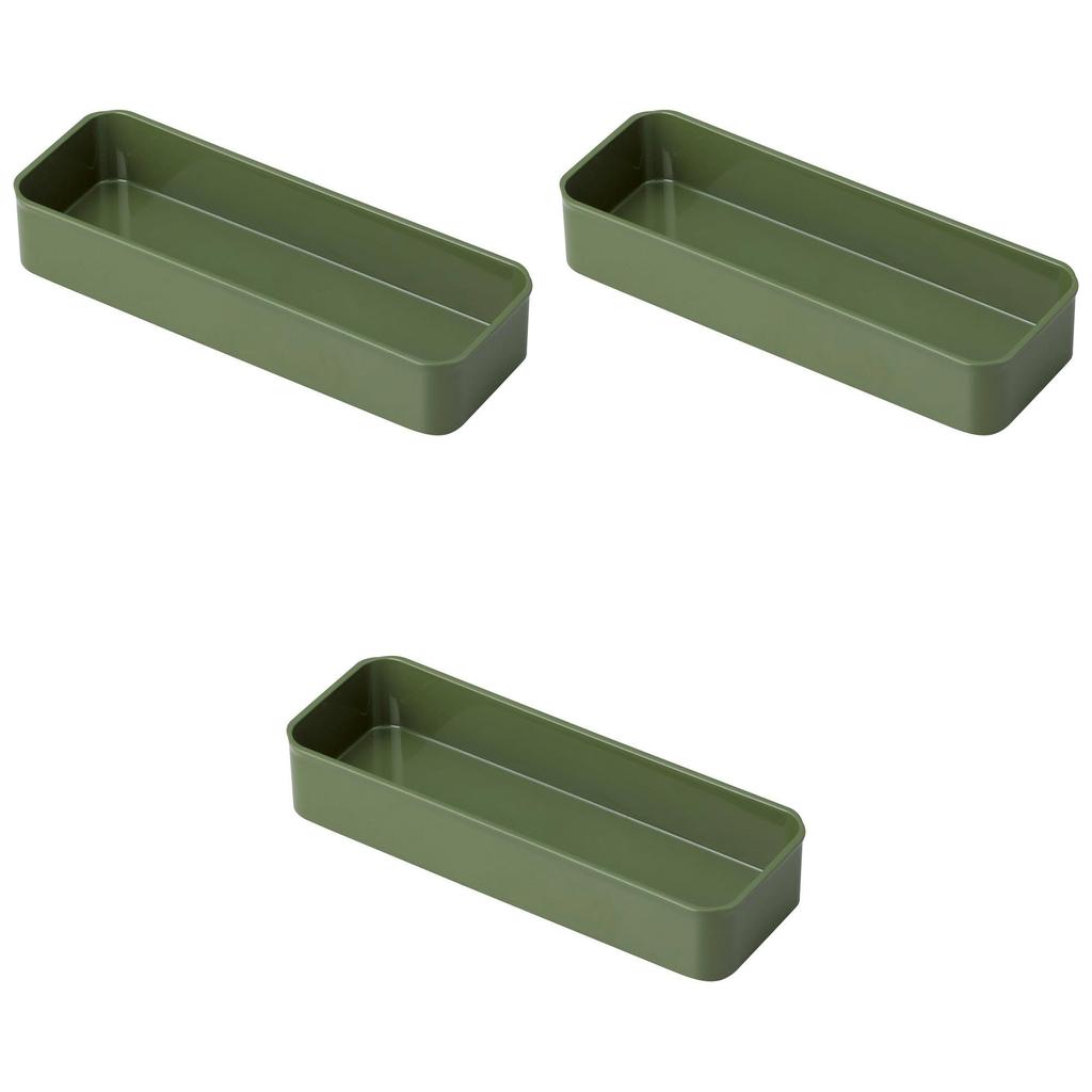 Set of 3 Green Server Rests x x Interior Dimensions Chopstick ABS Setomonohonpo [A] [25.5 8.9 4.7 cm, 24.7 cm] Case, Resin,