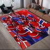 Montreal Canadiens Flannel Printed Carpet, Home Sofa Decoration for Living Room & Bedroom, Non‑Slip Play Flannel Floor Mat for Game Room
