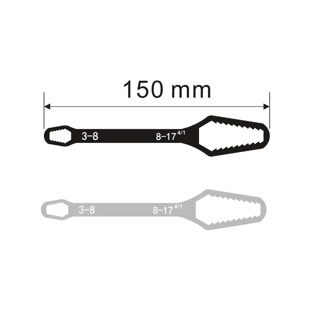 Industrial-grade Multi-functional Box Wrench, Multi-purpose Double-head Self-tightening Wrench, 3-17mm Adjustable Wrench