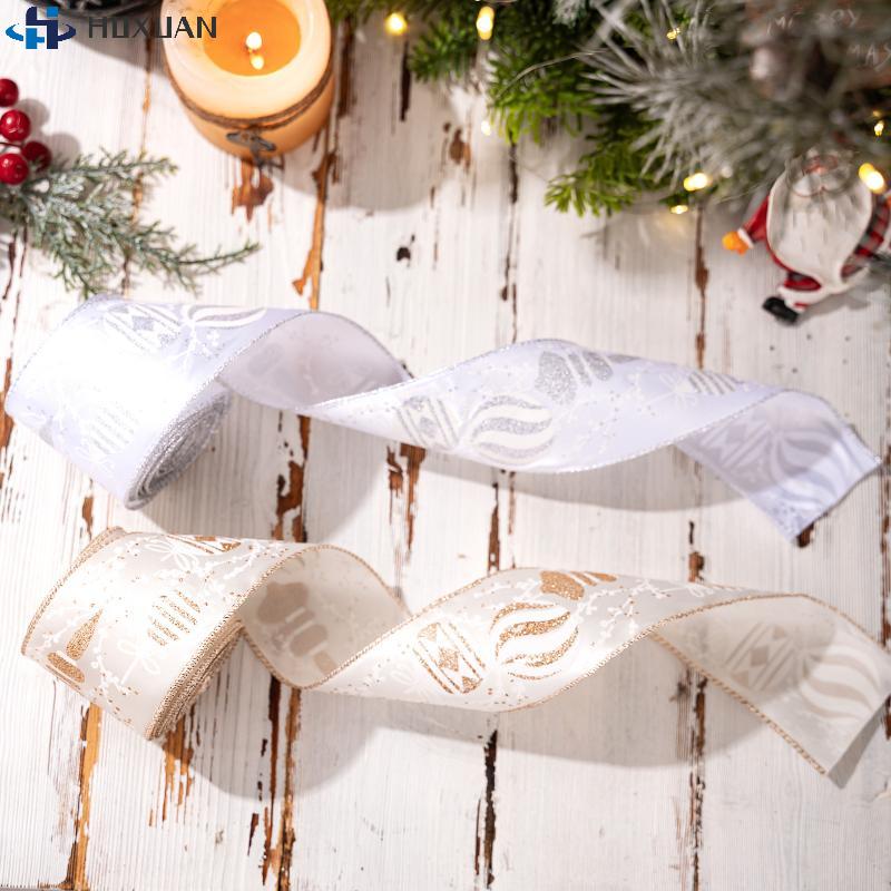 5 Meter/Roll Christmas Ribbon DIY Christmas Tree Decoration Wreath Decoration Gift Packaging Decoration Ribbon