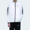 Adidas Neo Branded Windbreaker With Hood And Long Sleeves Men Outerwear White GK5869