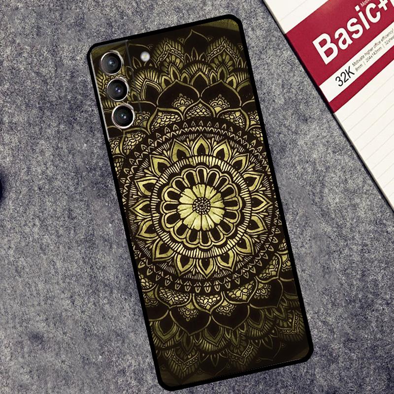 Flowers Mandala Floral Case For Samsung Galaxy S26 S25 S24 Ultra S20 FE S21 S22 S23 Plus S10 S25 FE Cover Couqe