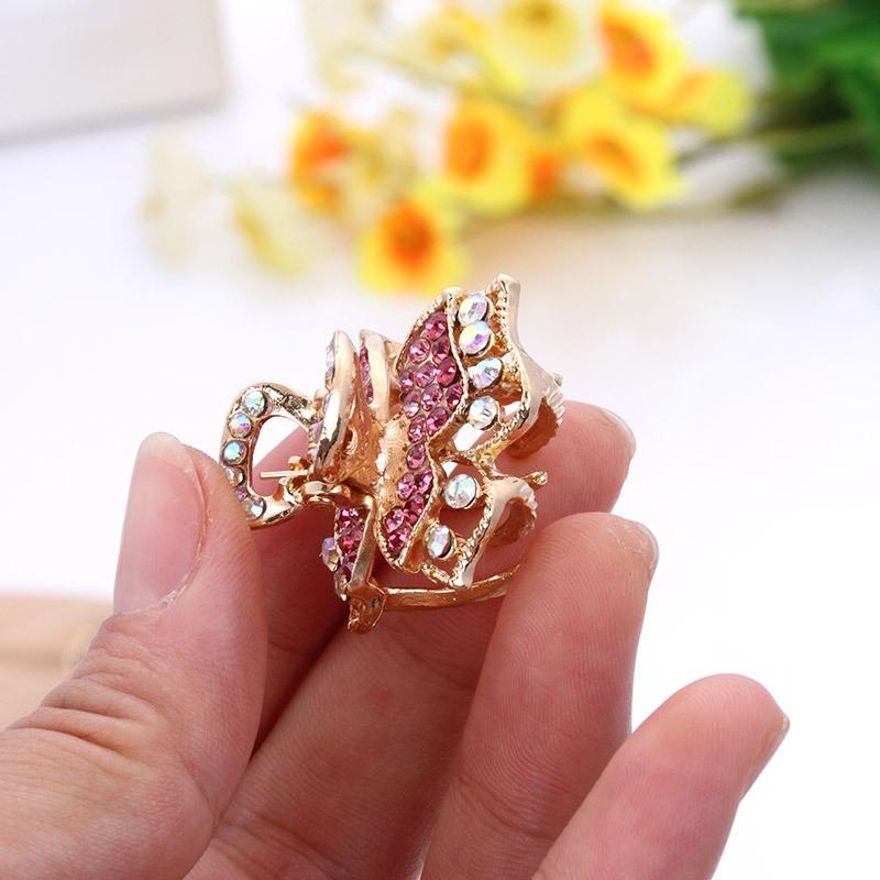 Pinces à Cheveux Petites Exquises Diamant d'Eau Pinces Hautes Pinces à Frange Pinces à Cheveux Arrière de la Tête Coiffure pour Enfants Petites Pinces Hautes