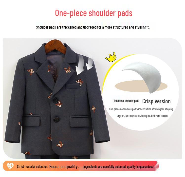 Children's Autumn/Winter Academy Style Suit Set for Boys and Girls - Formal Wear Skirt and Suit for Performances