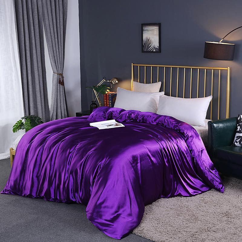 Luxury High Quality Satin Duvet Cover Rayon Quilt Cover High Density Fabric Duvet Cover Supple High Waterfall