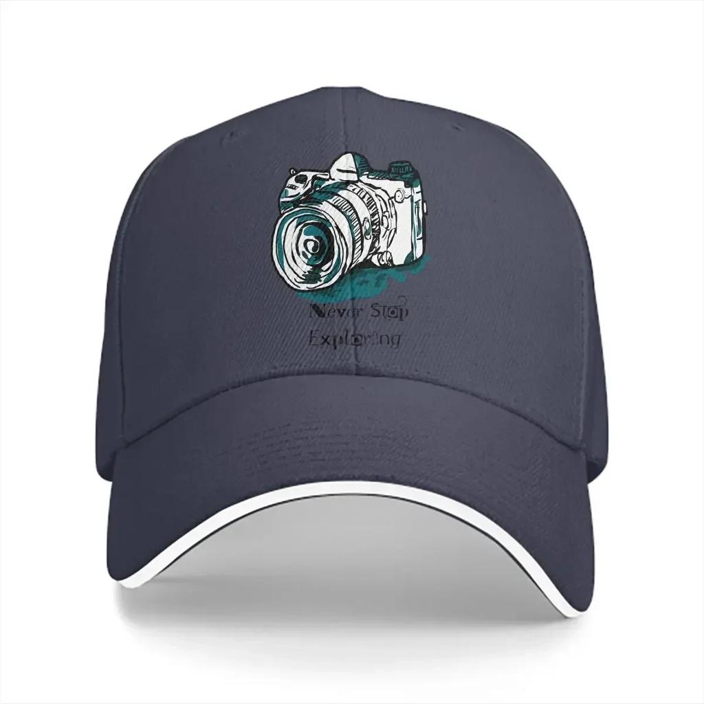Pure Color Dad Hats Never Stop Mens Hat Sun Visor Baseball Caps Photographer Camera Patent Peaked Cap