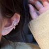 2PCS Sliver Color Butterfly Star Star Ear Clip Bone Nail New Fashion Earrings for Women No Drilling Cochlea Anti-allergy Gift