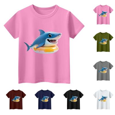 Children's Short Sleeve Neck T-Shirt Animal Print Daily Casual Top