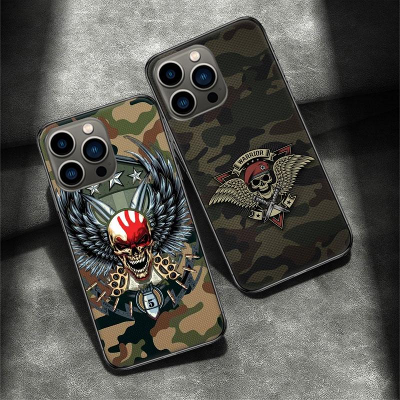 Camouflage Farbe Handyhülle Für Apple Iphone 16 15 Plus Weich 13 12 Mini Hülle 11 14 Pro Max Capa X XS XR 8 7 Schale Coque Silikon