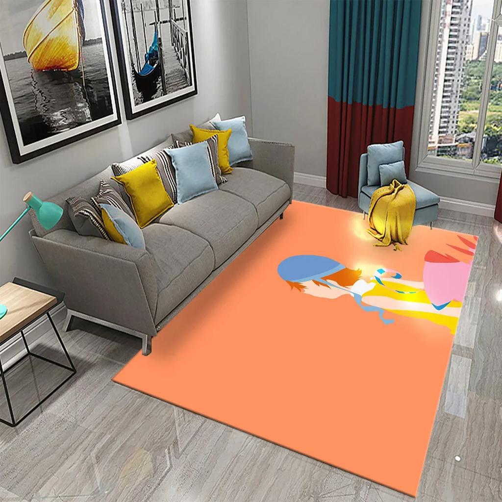 3D Roztomilý Kreslený Dívčí Koberec do Kuchyně Koupelny Vchod Protiskluzové Předložky Ložnice Obývací Pokoj Balkon Dekorace Koberce Koberce