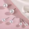 4mm 5mm 6mm 8mm 10mm 12mm Pearl Earrings Elegant Ear Stud Round Ball Earrings  Wedding Engagement