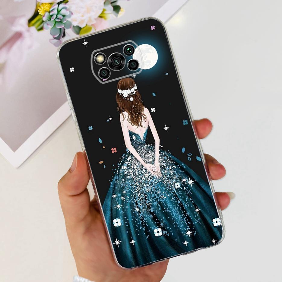 För Xiaomi Poco X3 Pro Fodral Ny Mode Målat Skydd Genomskinligt Silikon Mjukt TPU Telefonfodral För Xiaomi Poco X3 NFC PocoX3 Pro Skal