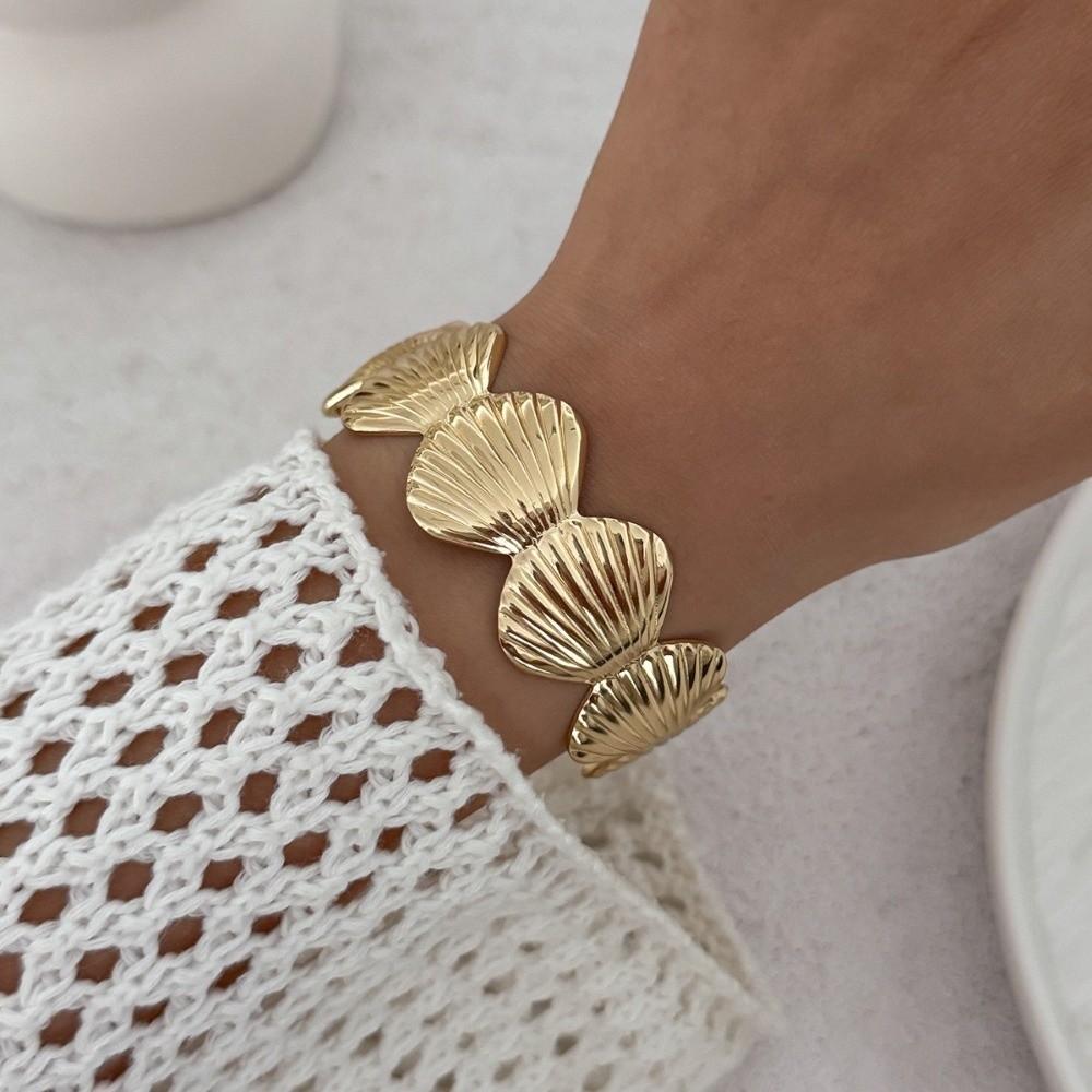 Gold Starfish Opening Bracelet Scallop Flower Upper Arm Bracelet for 5Pcs/Set Arm Accessories
