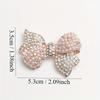 Creative Ladies Luxury Sparkly Boutique Bow Brooch Rhinestone Pearl Decorated Bow Badge Ladies Party Banquet