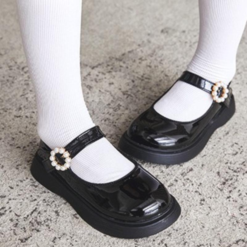 Dívčí princeznovské kožené boty Podzimní nové dívčí jednoboty Protiskluzové dětské boty Módní dívčí boty Pohodlí Prodej Dívčí Mary Jane