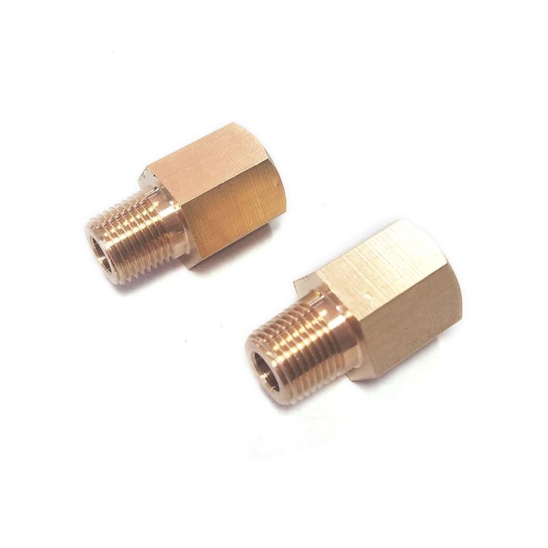 1/8 NPT To 1/8 BSPT Brass Connector Sensor Send Adapter Reducer Cross-Border Hot Seller Manufacturer Direct Sales