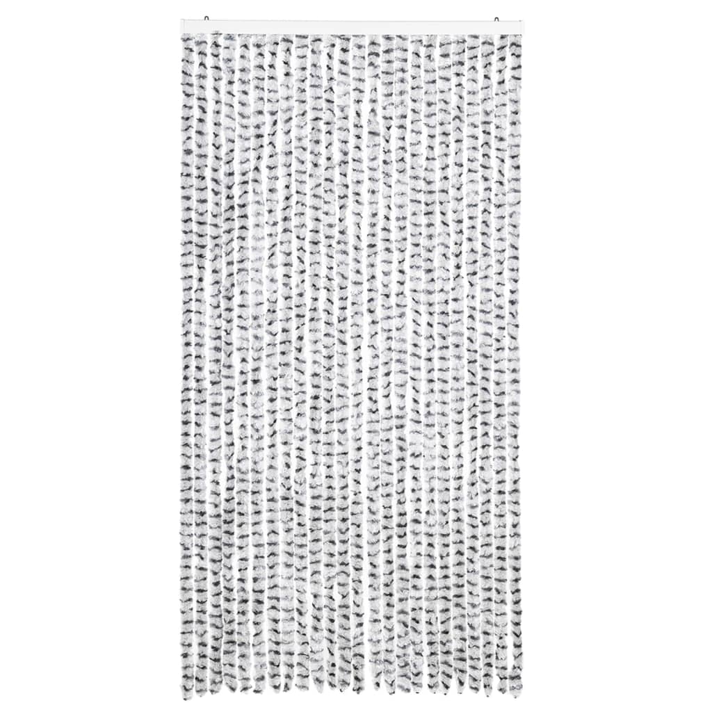 VidaXL Insektenschutz-Vorhang Hell- und Dunkelgrau 100x220 cm Chenille
