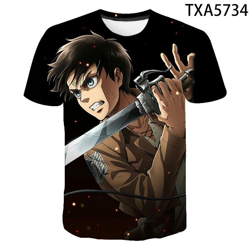 Attack On Titan Levi Ackerman 3D Print T-Shirt, High Quality Polyester Short Sleeve, Fashion Streetwear Casual Daily Wear
