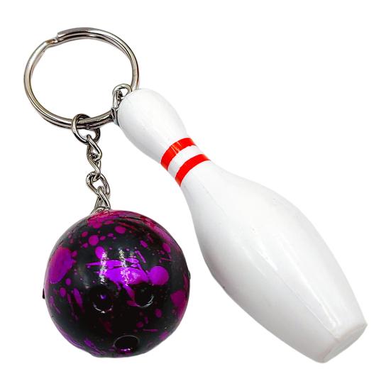 Car Key Chain Bowling Mini Ball Shape Smooth Surface Key Ring Easy Installation Sports Keyring Pendant Man Women Gift