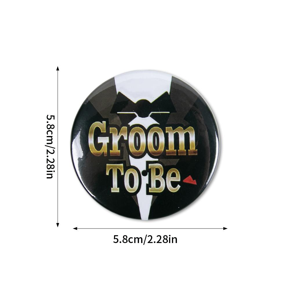 1-12pcs Bachelor Party Badge Pins Team Groom/Groom To Be Buttons Pins Decoration Men Groomsman Accessory Wedding Ideas Gifts