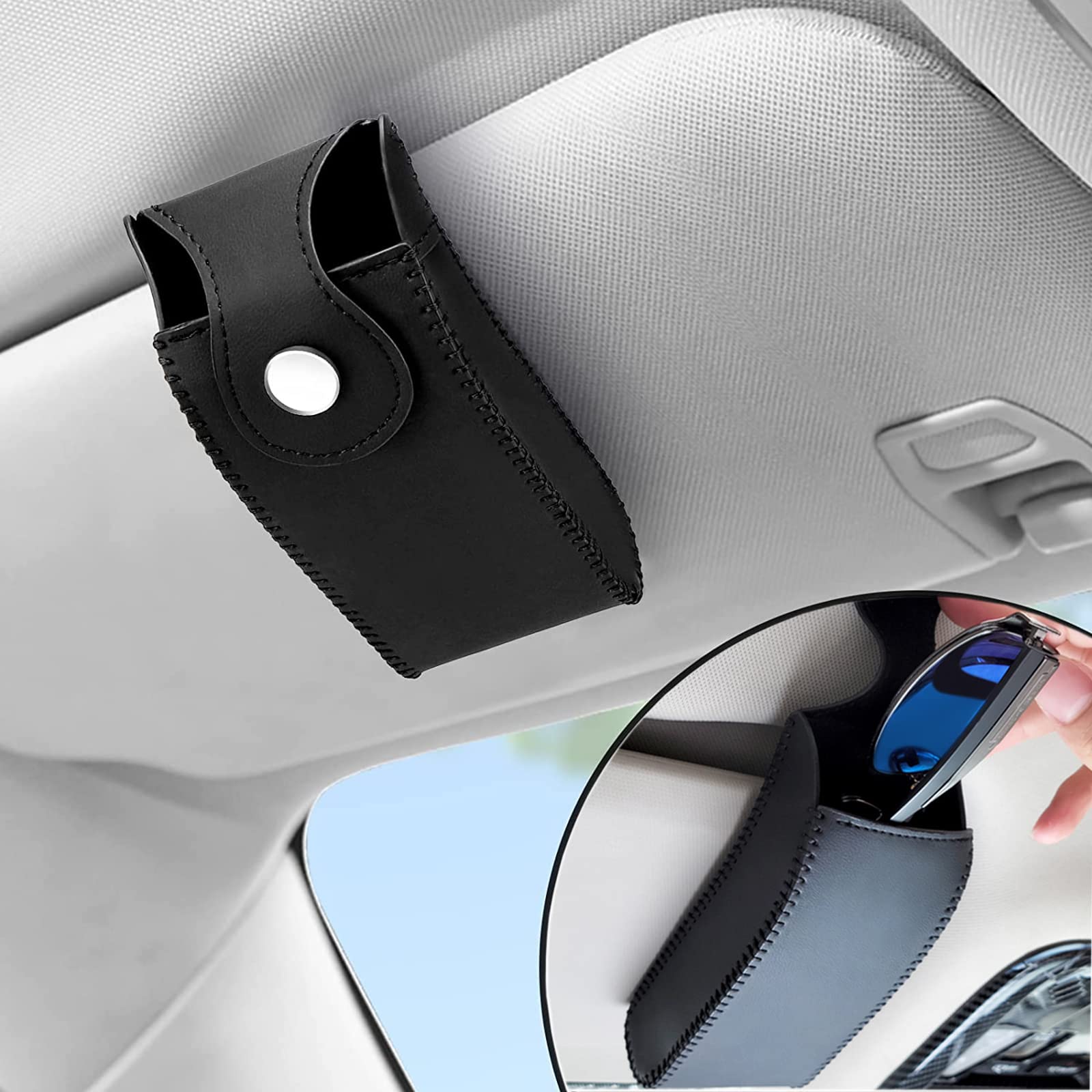 

кипучий Держатель для очков в машину, Держатель для очков в машину, Футляр для очков в машину, Держатель для солнцезащитных очков, Хранение солнцезащитных очков, Карман на козырьке, Для хранения в машине, Роскошный,