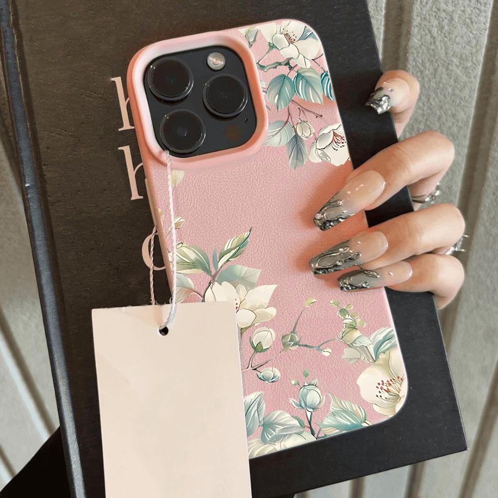 HOT Cool Flower Peony Luxury Lichee leather pattern Phone Case For Redmi Note 14 13 12 11 10 9 8 Pro Plus 4G 5G Shockproof Cover