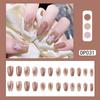 Reusable Blush Nail Art Set: 24 Detachable Wearable Nail Stickers