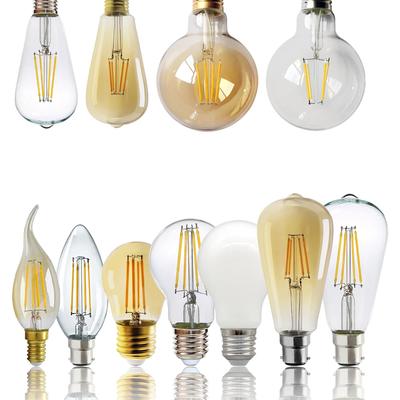 2PCS Retro Edison Light Bulb E14 E27 B22 220V A60 G45 ST64 G80 G95 G125 Filament Vintage Ampoule Incandescent Bulb Edison Lamp