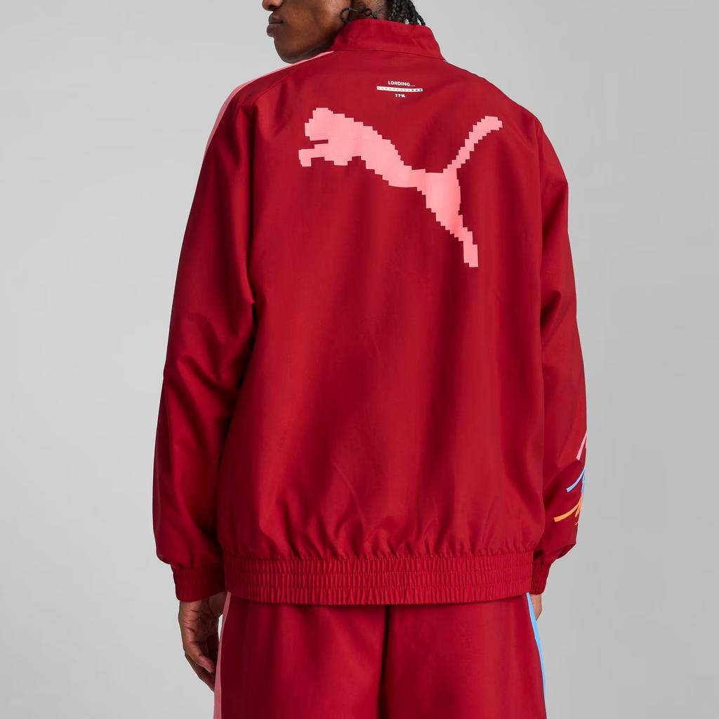 Puma Scuderia Ferrari T7 Miami Simple Loose Comfortable Long Sleeve Jacket Men jackets Deep-Red 633406-02