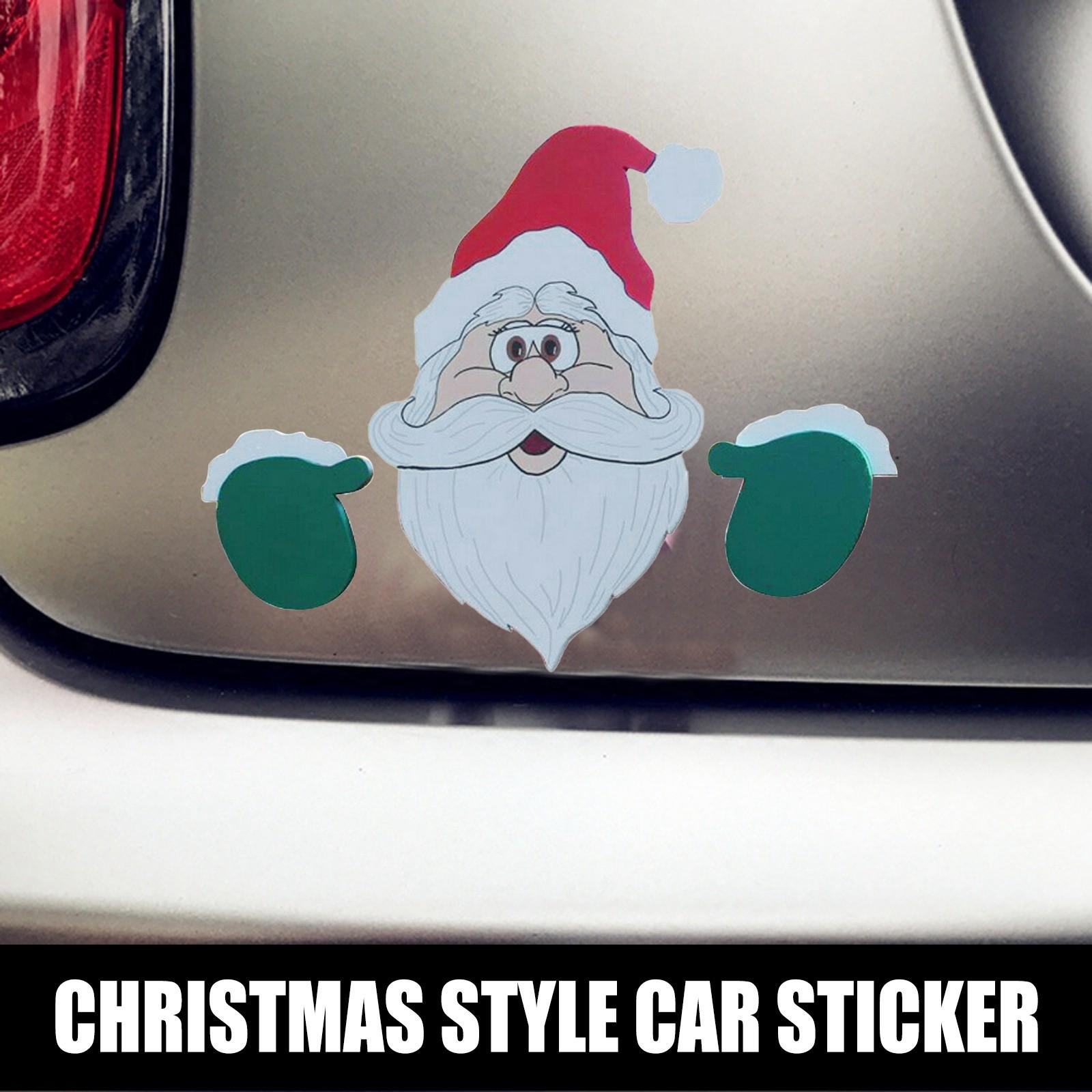 

Рождественский стикер Санта-Клауса Наклейка с лосем Рождественский стикер с изображением лося на окне Деко белый