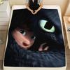 How To Train Your Dragon Hiccup & Toothless Flannel Blanket, High Quality Comfortable for All Seasons, Home Decor, Warmth and Comfort for Gifts.